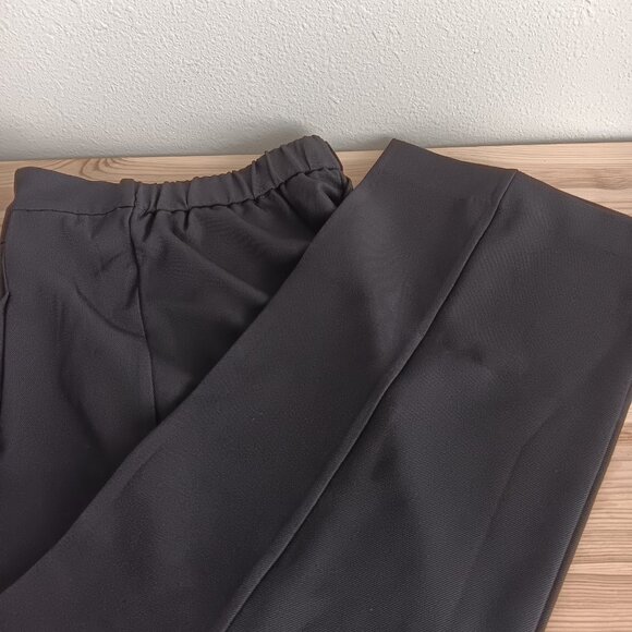 Isaac Mizrahi Regular Timeless Twill Wide Leg Pants , Black more sizes a609901 - Picture 4 of 5